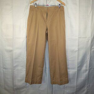 Classic Wide-Leg Cotton Pants in Tan